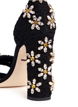 Detail View - Click To Enlarge - - - 'Keira' rhinestone daisy Taormina lace sandals