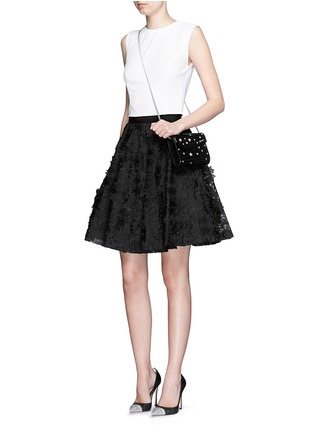 Figure View - Click To Enlarge - ALICE & OLIVIA - 'Klynn' crepe cropped top