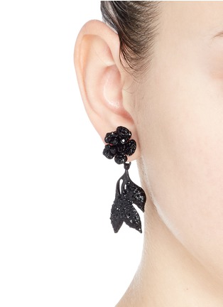 Figure View - Click To Enlarge - VALENTINO GARAVANI - Glam garden party strass earrings