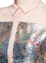 Detail View - Click To Enlarge - DELPOZO - Silk organdy metallic floral shirt dress