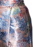 Detail View - Click To Enlarge - DELPOZO - Floral pleat metallic shorts