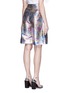 Back View - Click To Enlarge - DELPOZO - Floral pleat metallic shorts
