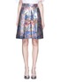 Main View - Click To Enlarge - DELPOZO - Floral pleat metallic shorts