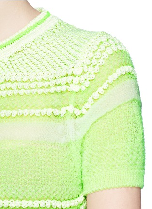 Delpozo - Bubble Mesh Knit Short Sleeve Sweater | Women | Lane Crawford