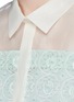 Detail View - Click To Enlarge - DELPOZO - Silk organdy broderie anglaise A-line shirt dress