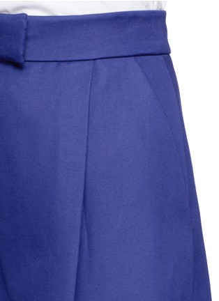Detail View - Click To Enlarge - DELPOZO - Wide leg ramie-cotton twill culottes