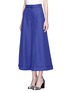 Front View - Click To Enlarge - DELPOZO - Wide leg ramie-cotton twill culottes