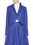 Main View - Click To Enlarge - DELPOZO - Bow tie back ramie-cotton twill cropped jacket