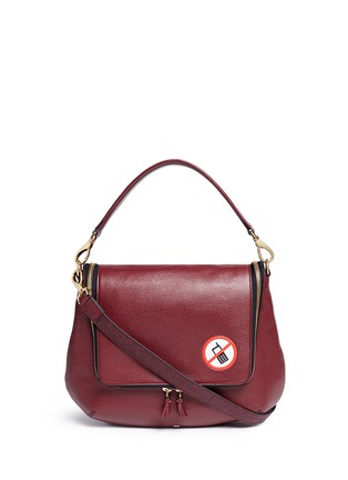 Main View - Click To Enlarge - ANYA HINDMARCH - 'No Mobiles Maxi Zip' leather crossbody bag