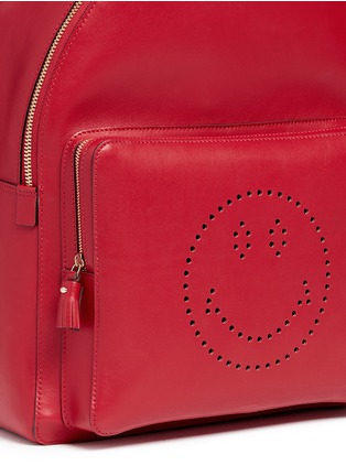 Detail View - Click To Enlarge - ANYA HINDMARCH - 'Smiley' leather backpack