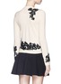 Back View - Click To Enlarge - ALICE & OLIVIA - 'Cherrie' floral embroidery wool cardigan