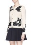 Front View - Click To Enlarge - ALICE & OLIVIA - 'Cherrie' floral embroidery wool cardigan