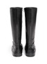 Back View - Click To Enlarge - ANN DEMEULEMEESTER - 'Triad' sneaker front leather knee high boots