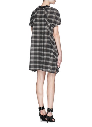 Back View - Click To Enlarge - PROENZA SCHOULER - Plaid check print crepe dress