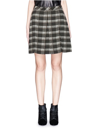 Main View - Click To Enlarge - PROENZA SCHOULER - Plaid check print pleat skirt