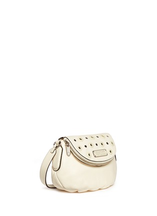 Front View - Click To Enlarge - MARC BY MARC JACOBS - 'New Q mini Natasha' grommet perforated leather hobo bag