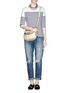 Figure View - Click To Enlarge - MARC BY MARC JACOBS - 'New Q mini Natasha' grommet perforated leather hobo bag