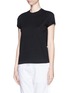 Front View - Click To Enlarge - T BY ALEXANDER WANG - Roll cuff superfine cotton T-shirt