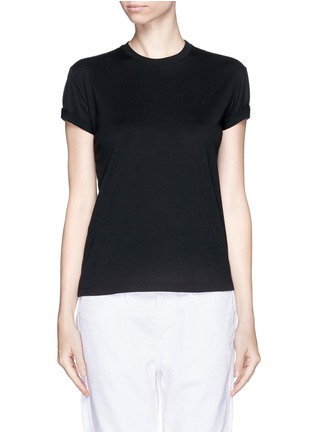Main View - Click To Enlarge - T BY ALEXANDER WANG - Roll cuff superfine cotton T-shirt