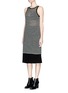 Front View - Click To Enlarge - T BY ALEXANDER WANG - Stripe linen tank dress