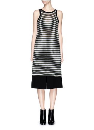 Main View - Click To Enlarge - T BY ALEXANDER WANG - Stripe linen tank dress
