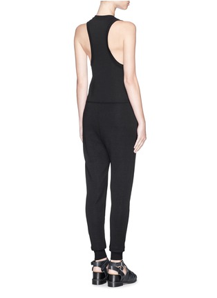 Back View - Click To Enlarge - T BY ALEXANDER WANG - Racerback French terry jumpsuit