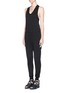 Front View - Click To Enlarge - T BY ALEXANDER WANG - Racerback French terry jumpsuit
