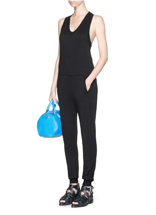 Figure View - Click To Enlarge - T BY ALEXANDER WANG - Racerback French terry jumpsuit