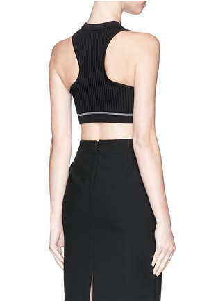 Back View - Click To Enlarge - T BY ALEXANDER WANG - Rib knit cropped top