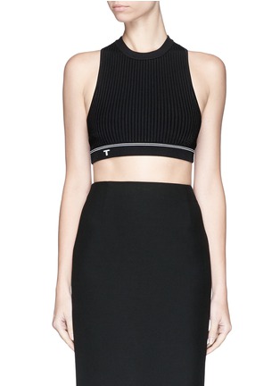 Main View - Click To Enlarge - T BY ALEXANDER WANG - Rib knit cropped top