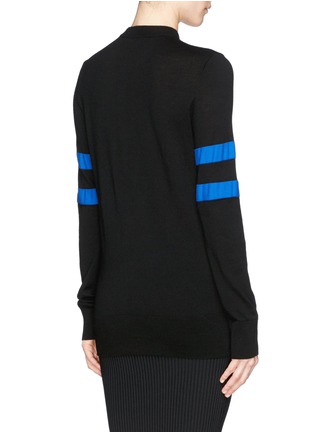Back View - Click To Enlarge - T BY ALEXANDER WANG - Rugby stripe merino wool sweater