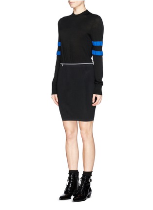 Figure View - Click To Enlarge - T BY ALEXANDER WANG - Rugby stripe merino wool sweater