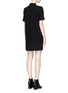 Back View - Click To Enlarge - T BY ALEXANDER WANG - Silk collared shirt dress