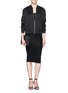 Figure View - Click To Enlarge - T BY ALEXANDER WANG - Stretch silk twill bomber jacket