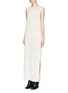 Front View - Click To Enlarge - T BY ALEXANDER WANG - Linen melangé jersey maxi dress