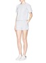 Figure View - Click To Enlarge - T BY ALEXANDER WANG - French terry overlay scuba jersey shorts