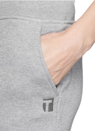 Detail View - Click To Enlarge - T BY ALEXANDER WANG - Heavy French terry logo shorts
