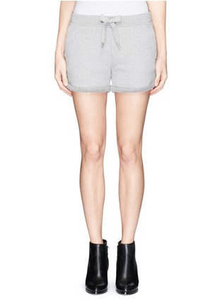 Main View - Click To Enlarge - T BY ALEXANDER WANG - Heavy French terry logo shorts
