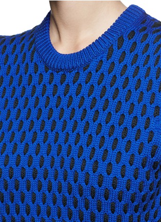 Detail View - Click To Enlarge - T BY ALEXANDER WANG - Honeycomb cable knit sweater