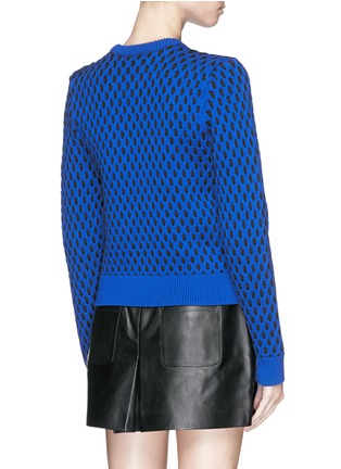 Back View - Click To Enlarge - T BY ALEXANDER WANG - Honeycomb cable knit sweater