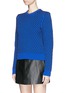 Front View - Click To Enlarge - T BY ALEXANDER WANG - Honeycomb cable knit sweater