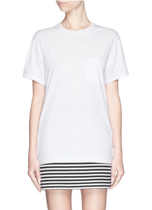 Main View - Click To Enlarge - T BY ALEXANDER WANG - Patch pocket welded seam jersey T-shirt