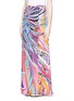 Front View - Click To Enlarge - EMILIO PUCCI - Star feather print silk maxi skirt