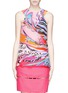 Main View - Click To Enlarge - EMILIO PUCCI - Star feather print silk sleeveless blouse