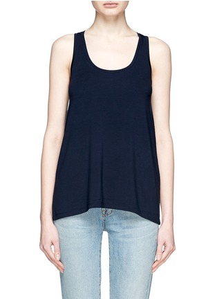 Main View - Click To Enlarge - VINCE - Drape stretch jersey tank top