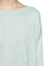 Detail View - Click To Enlarge - VINCE - Centre seam bateau neck long-sleeve cotton sweater