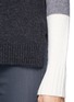 Detail View - Click To Enlarge - VINCE - Tri-coloured wool-cashmere turtleneck sweater