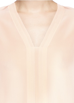 Detail View - Click To Enlarge - VINCE - Layered placket blouse