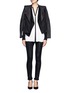 Figure View - Click To Enlarge - VINCE - Contrast trim silk blouse