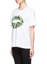 Front View - Click To Enlarge - MARKUS LUPFER - Fluorescent camouflage smacker lip T-shirt